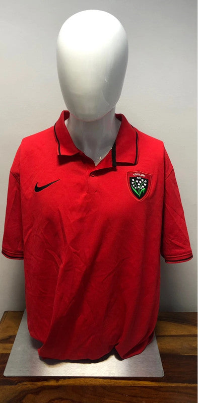 Toulon Rugby Polo Shirt - Red - XXL