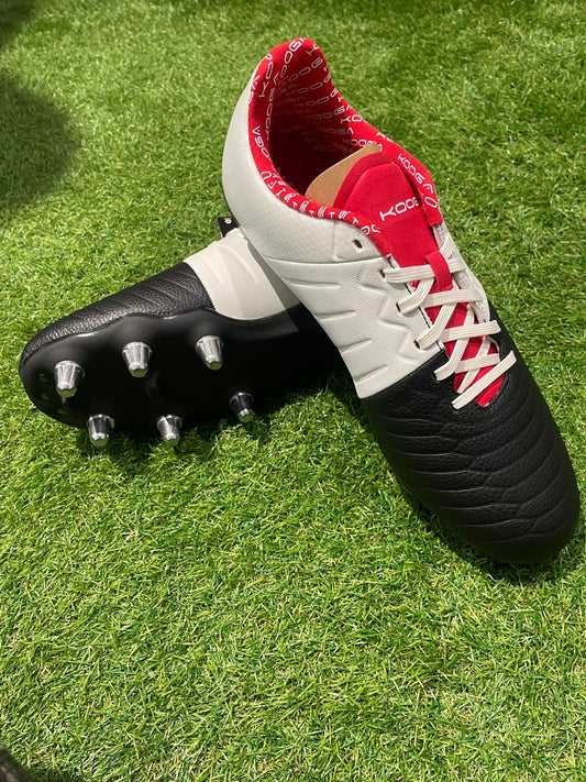 KOOGA Power Rugby Boots - UK size 11 - White / Black / Red