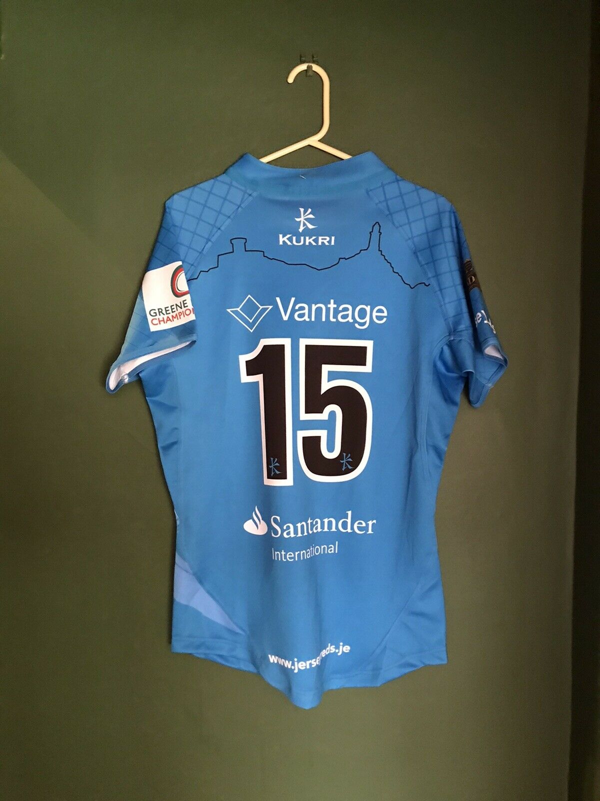 Jersey Reds Match Worn Shirt - #15 - 46" Chest