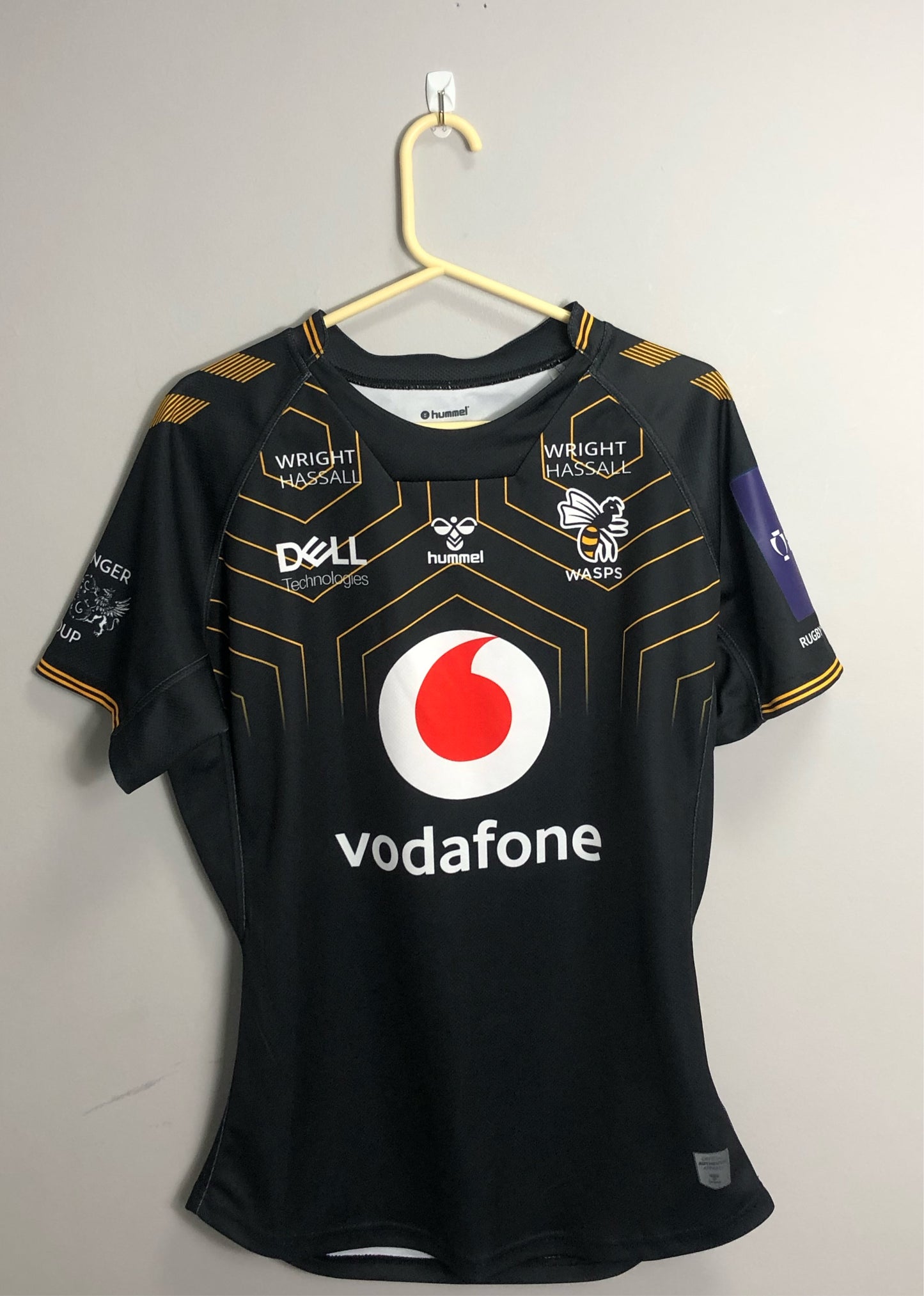 Wasps Rugby Match Worn Shirt #13 - 44” Chest - XL - Premiership Cup