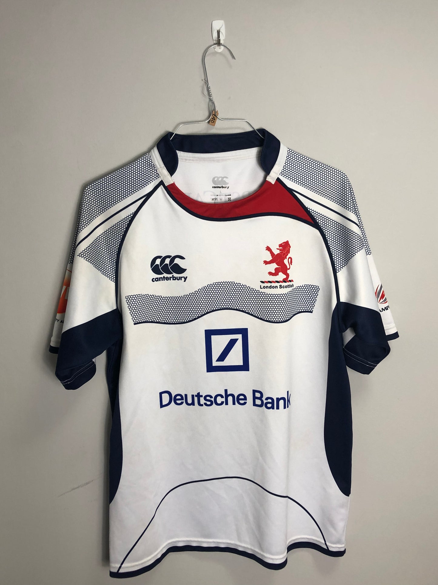 London Scottish Rugby Match Worn Shirt - 40” Chest - #7 - Large