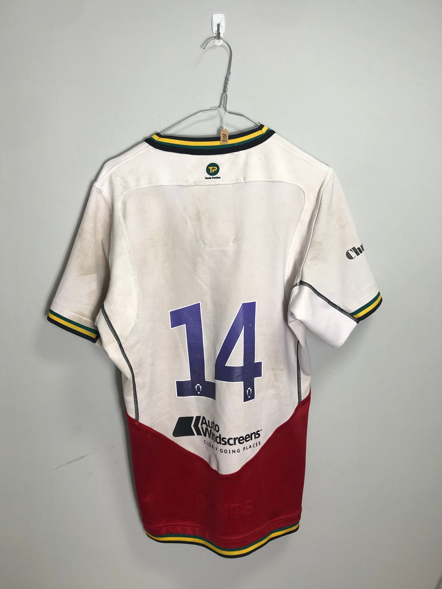 Northampton Saints Match Worn Shirt - Large - 42” Chest - #10