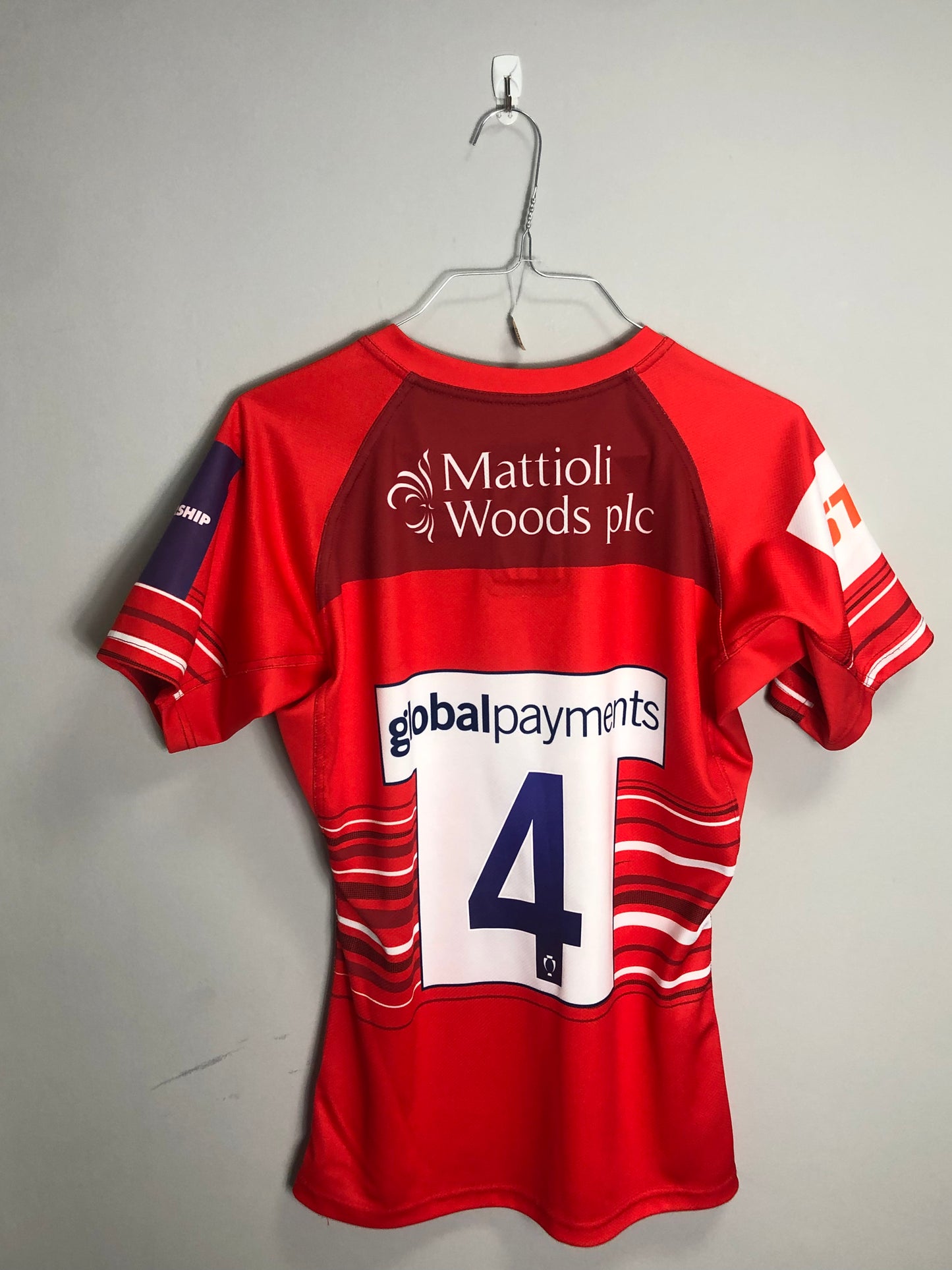 Leicester Tigers Match Worn Premiership 7s Shirt - #4 - 43” Chest