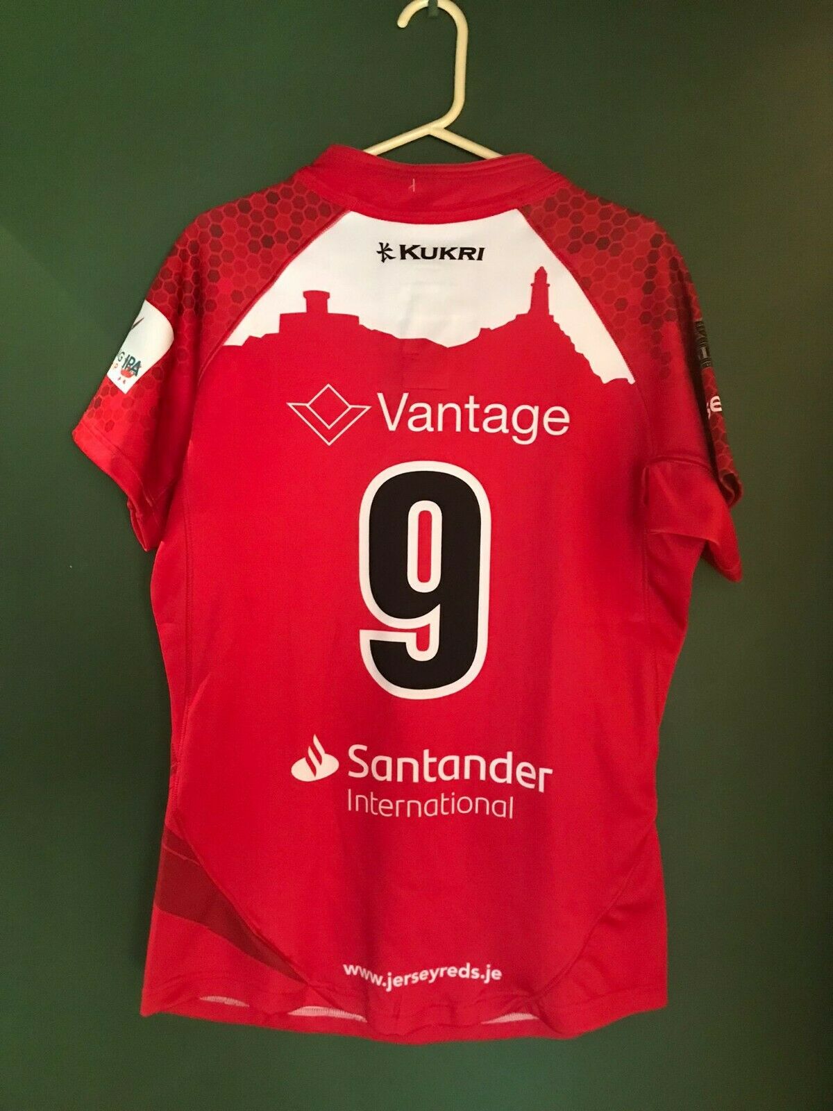 Jersey Reds Match Worn Shirt - #9 - 46" Chest - Kukri