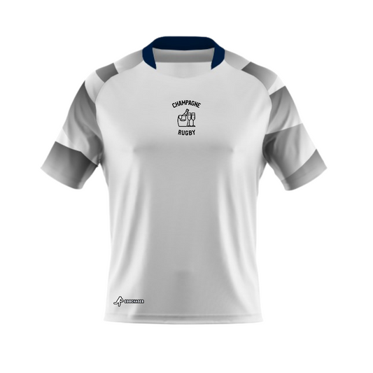 CHAMPAGNE RUGBY WHITE/BLACK TEE SHIRT