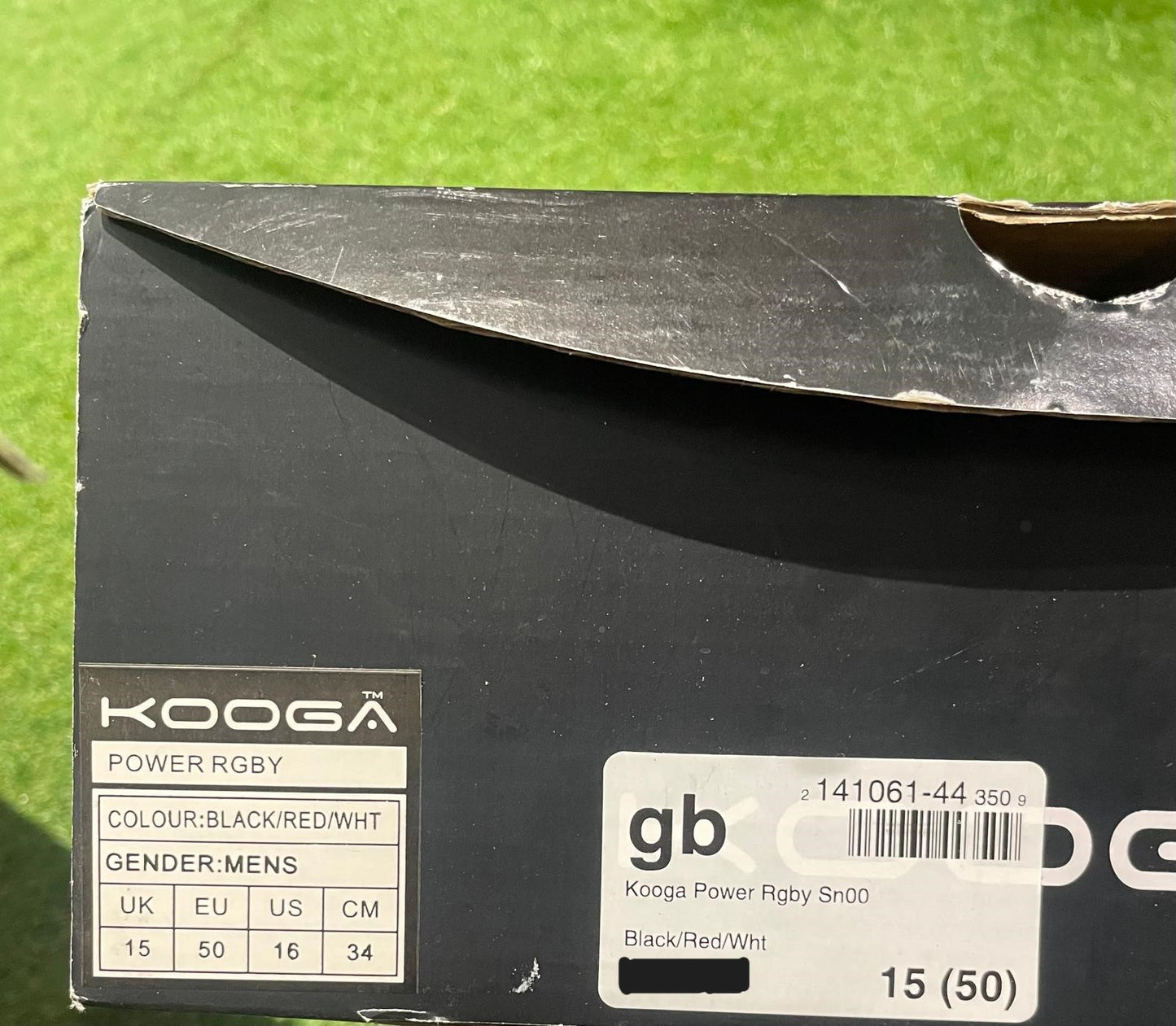 KOOGA Power Rugby Boots - UK size 15 - Black