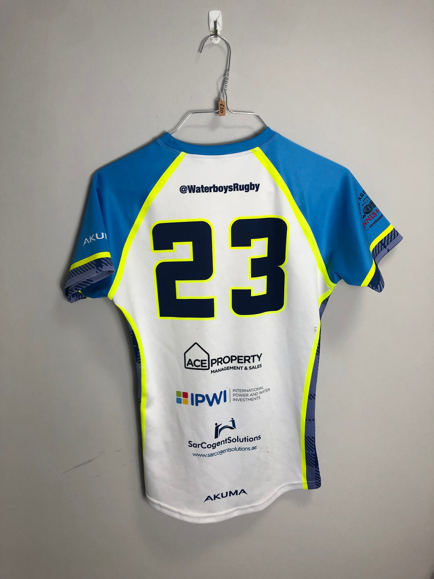 Waterboys Rugby 7s Match Worn Shirt - #23 - 37” Chest