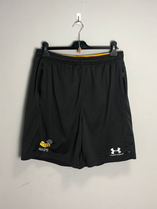 Wasps Rugby Player Issue Gym Shorts - 36” Waist - Large