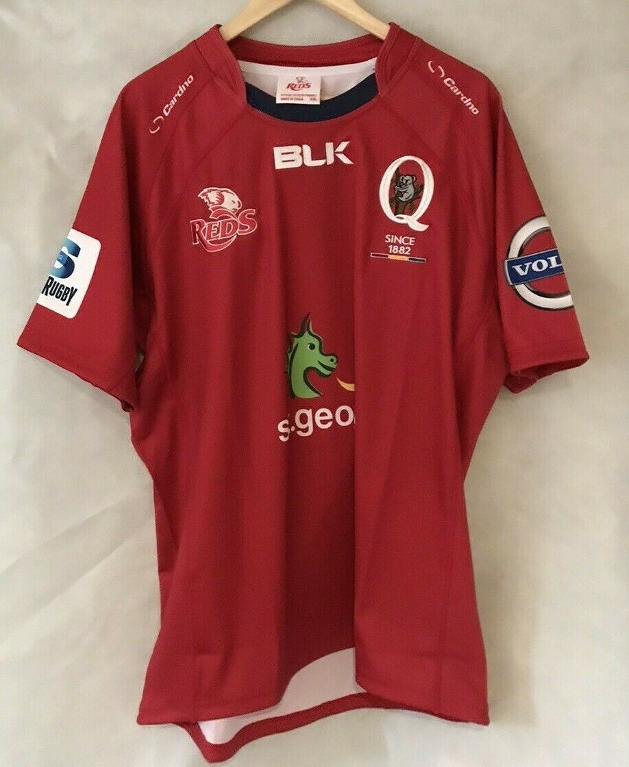 Queensland Reds Rugby Shirt - 48" Chest - BLK Sportswear - Australia Rugby - Brand New